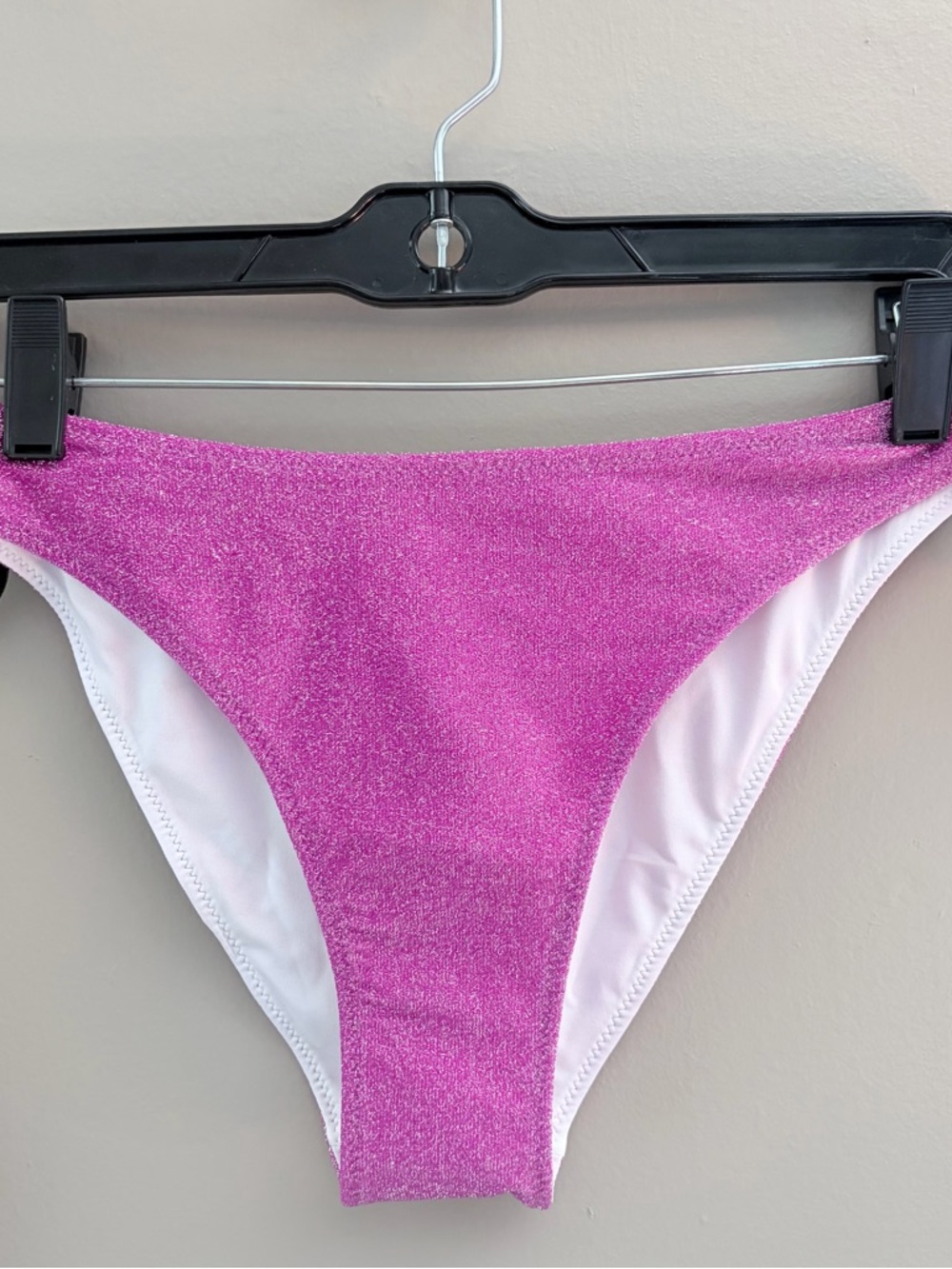 NWT PINK Victoria’s Secret Shimmer Colorblock Bikini Set Large - Picture 8 of 11